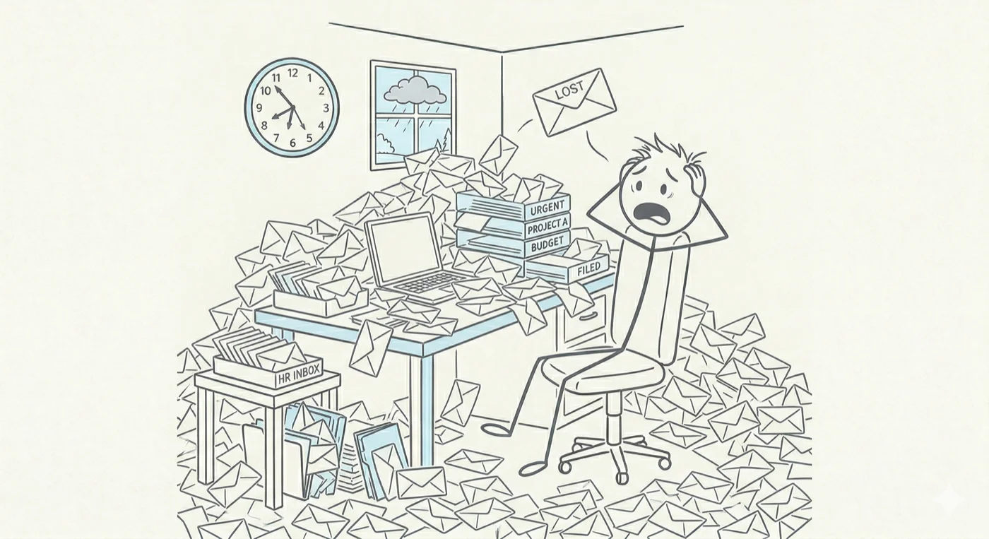 HR overwhelmed by lost emails